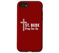 Saint Bède Pray for Us Croix de Saint catholique Coque pour iPhone SE (2020) / 7/8