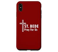 Saint Bède Pray for Us Croix de Saint catholique Coque pour iPhone XS Max