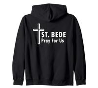 Saint Bède Pray for Us Croix de Saint catholique Sweat à Capuche