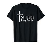 Saint Bède Pray for Us Croix de Saint catholique T-Shirt