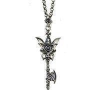 Saint Benoît de Nursia Patron Contre Angel Evil Pendant Collier pour Hommes, Bijoux, Key Devil, 19,7 Pouces chaîne