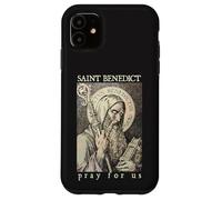 Saint Benoît de Nursie Priez pour Nous Dévotion Catholique Coque pour iPhone 11