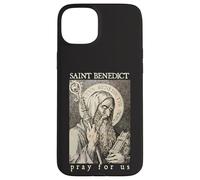Saint Benoît de Nursie Priez pour Nous Dévotion Catholique Coque pour iPhone 15 Plus