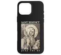 Saint Benoît de Nursie Priez pour Nous Dévotion Catholique Coque pour iPhone 16 Pro Max