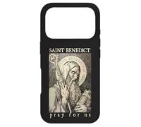 Saint Benoît de Nursie Priez pour Nous Dévotion Catholique Coque pour iPhone 17 Pro