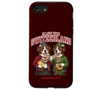 Saint Bernard Couple marié Chien Café Amour Fromage Drapeau Suisse Coque pour iPhone SE (2020) / 7/8