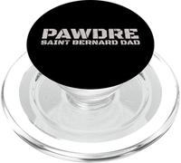 Saint Bernard Dad Dog Lover Typography Design PopSockets PopGrip pour MagSafe
