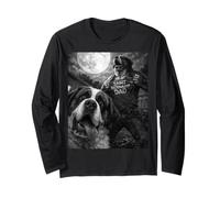 Saint Bernard Dad Funny Vintage Horror Graphic Selfie Homme Manche Longue