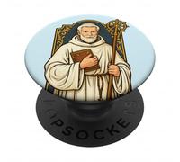 Saint Bernard de Clairvaux Apiculteur Bougeoir Catholique Saint Bernard PopSockets PopGrip Adhésif