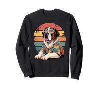 Saint Bernard Dog Lunettes De Soleil Hawaï Plage Été Sweatshirt