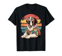 Saint Bernard Dog Lunettes De Soleil Hawaï Plage Été T-Shirt