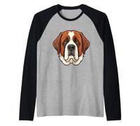 Saint Bernard Face - Maman Saint-Bernard, Papa, Chien de Montagne Manche Raglan