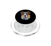 Saint Bernard Géométrique Pop Art Gros Plan Portrait Chiot Face PopSockets PopGrip pour MagSafe