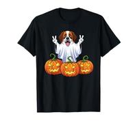 Saint Bernard Ghost Pumpkin Boo Halloween Enfants Hommes Femmes T-Shirt