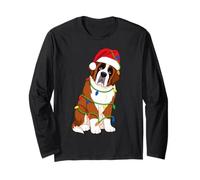 Saint Bernard Guirlande Lumineuse pour Sapin de Noël Amoureux des Chiens Manche Longue