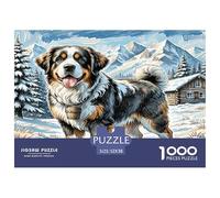 Saint Bernard Jigsaw Puzzle 1000 Pièces Adapter Les Adultes Ou Les Familles Ensemble Jeu De Puzzle Cadeaux pour Adultes 100% Carton Recyclé Décoration De Maison 52x38cm/1000pcs