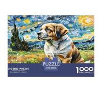 Saint Bernard Jigsaw Puzzle 1000 Pièces Adapter Les Adultes Ou Les Familles Ensemble Jeu De Puzzle Cadeaux pour Adultes 100% Carton Recyclé Puzzle Décoratif 38x26cm/1000pcs