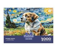 Saint Bernard Jigsaw Puzzle 1000 Pièces Adapter Les Adultes Ou Les Familles Ensemble Jeu De Puzzle Cadeaux pour Adultes 100% Carton Recyclé Décoration De Maison 52x38cm/1000pcs