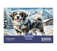 Saint Bernard Jigsaw Puzzles 1000 Pièce Adapter Les Adultes Ou Les Familles Ensemble Jeu De Puzzle Cadeaux pour Adultes 100% Carton Recyclé Décoration De Maison 70x50cm/1000pcs