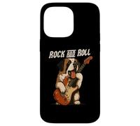 Saint Bernard Jouant de la Guitare Rock and Roll Amoureux des Chiens Coque pour iPhone 14 Pro Max