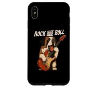 Saint Bernard Jouant de la Guitare Rock and Roll Amoureux des Chiens Coque pour iPhone XS Max