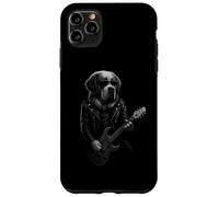 Saint Bernard Jouant de la Guitare Rock Music Amoureux des Chiens Coque pour iPhone 11 Pro Max