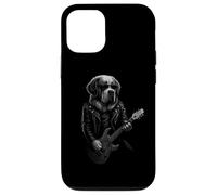 Saint Bernard Jouant de la Guitare Rock Music Amoureux des Chiens Coque pour iPhone 12/12 Pro
