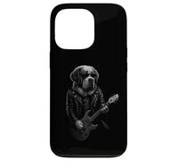 Saint Bernard Jouant de la Guitare Rock Music Amoureux des Chiens Coque pour iPhone 13 Pro