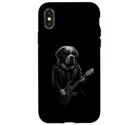 Saint Bernard Jouant de la Guitare Rock Music Amoureux des Chiens Coque pour iPhone X/XS