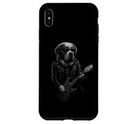 Saint Bernard Jouant de la Guitare Rock Music Amoureux des Chiens Coque pour iPhone XS Max