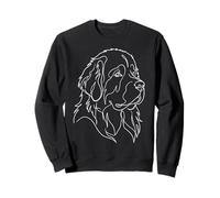 Saint Bernard Ligne esthétique Art Abstrait Minimaliste Dessin Sweatshirt