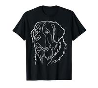 Saint Bernard Ligne esthétique Art Abstrait Minimaliste Dessin T-Shirt