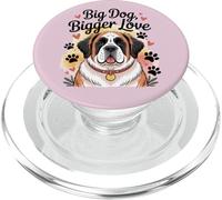 Saint Bernard Pattes et cœurs - Big Dog Bigger Love PopSockets PopGrip pour MagSafe