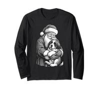 Saint Bernard Père Noël Amoureux des Chiens Manche Longue