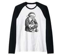 Saint Bernard Père Noël Amoureux des Chiens Manche Raglan