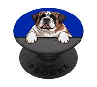 Saint Bernard Petit Chiot de Poche Motif Chien de Saint Bernie PopSockets PopGrip Adhésif