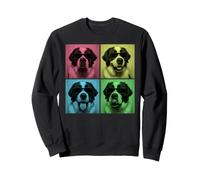 Saint Bernard Pop Art Cabine Photo Humoristique pour Amoureux des Chiens Sweatshirt