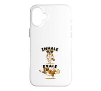 Saint Bernard Pratique Yoga Inhalation - exale DIGOR drôle Coque pour iPhone 16 Plus