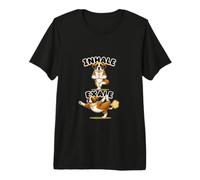 Saint Bernard Pratique Yoga Inhalation - exale DIGOR drôle T-Shirt Haut de Gamme