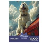 Saint-Bernard Puzzle 1000 Pieces Cadeau Unique Animaux Jeu Éduchatif Challenge Toy À De Qualité Supérieure Peinture Art pour Adultes Et Enfants À Partir De 14 Ans 38x26cm/1000pcs