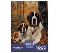 Saint-Bernard Puzzle 1000 Pieces Cadeau Unique Jeu Éduchatif Challenge Toy À De Qualité Supérieure Peinture Art pour Adultes Et Enfants À Partir De 12 Ans 38x26cm/1000pcs