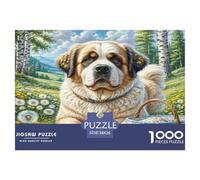 Saint Bernard Puzzles 1000 Pièces Cadeau Unique Jeu ÉduChatif Challenge Toy À De Qualité Supérieure Peinture Art pour Adultes Et Enfants 38x26cm/1000pcs