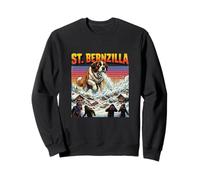 Saint Bernzilla Saint Bernard Dog - Dogzilla Monster Movie Sweatshirt