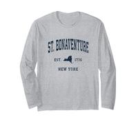 Saint-Bonaventure New York NY Vintage Athletic Navy Sports Bureau Manche Longue