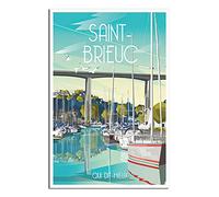 Saint-Brieuc - Poster de voyage vintage qui dit Mieux - Décoration murale tendance - 40 x 60 cm