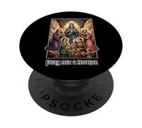 Saint catholique Prier comme Une mère Femme Religieuse PopSockets PopGrip Adhésif