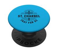 Saint Charbel Pray for Us Catholic Maronite Saint PopSockets PopGrip Adhésif