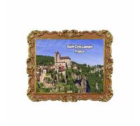 Saint-Cirq-Lapopie Aimant de Réfrigérateur 3D Souvenir de Voyage Décoration Frigo Autocollant Magnétique Craft Collection