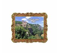 Saint-Cirq-Lapopie Aimant de Réfrigérateur 3D Souvenir de Voyage Décoration Frigo Autocollant Magnétique Craft Collection