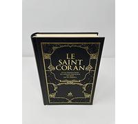Saint Coran (14 x 19 cm) - Bilingue (fr/ar) - Couverture Daim Noir